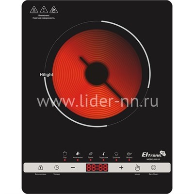 Электрическая компактная плита ELTRONIC 1 конфорка (88-18) черная