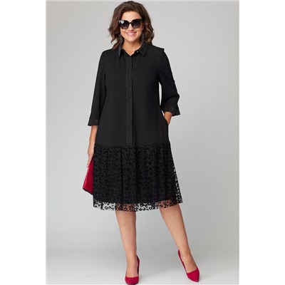 Платье EVA GRANT 7268 чёрный кружево
