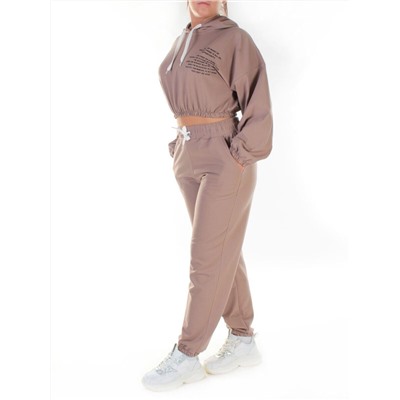 Y303 BROWN Спортивный костюм женский (100% хлопок)