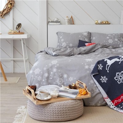 Постельное белье новогоднее LoveLife 2сп Star 175*215см,200*225см,50*70см-2штуки