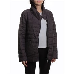 K-635 DK.GRAY Куртка демисезонная стеганая женская (70 гр. холлофайбер)