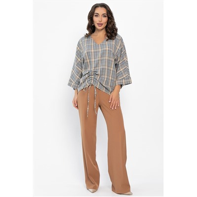 Блуза Ватсон (серо-бежевая) Б14150-12М