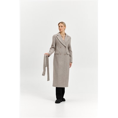 Пальто женское демисезонное 26102 (бежевый/диагональ)