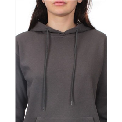 H108 DK. GRAY Костюм спортивный женский (хлопок 90%, полиэстер 10%)