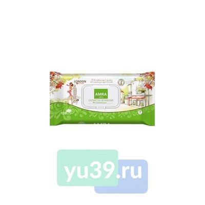 Влажные салфетки AMRA Travel London, 120 шт.