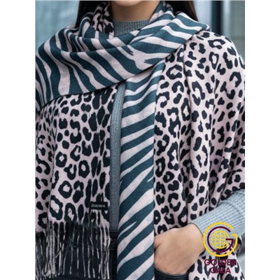 Палантин теплый кашемировый с двусторонним принтом Арт 2322/7