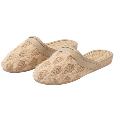 Breathba head linen slippers ladies in summer home non -slip 2024 new four seasons wooden floor