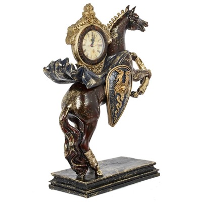 GAEM Фигурка декоративная "Лошадь" с часами D8см, (AAx1 н/п), L31,5 W14 H45,5 см