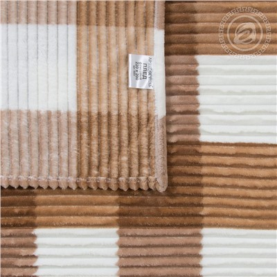 Плед флисовый Квадро карамель Арт Дизайн