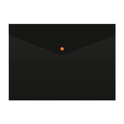 Папка-конверт на кнопке А4, 180 мкм, Calligrata No Secret, непрозрачная, черная, микс цветные кнопки