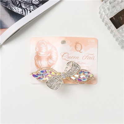 Заколка - автомат для волос «Диодора», бант галант, 9 см, золото