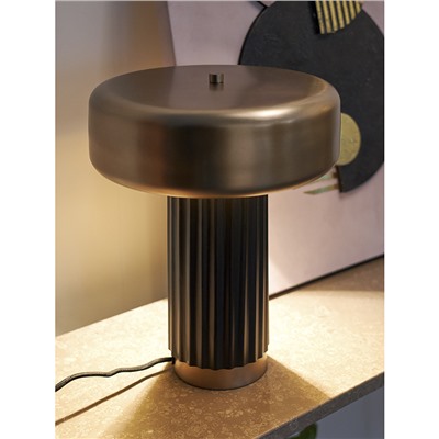 Лампа настольная Stone, Ø27х35 см, черная/золотистая