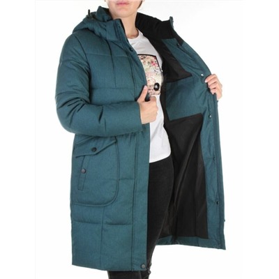 350 DK. GREEN Пальто женское зимнее (200 гр. холлофайбера)