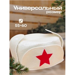 Шапка для бани и сауны «Ушанка», полиэфир 70%, шерсть 30%, «Добропаровъ»