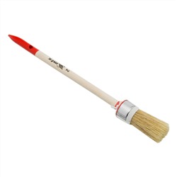 Кисть круглая, Профи №2 (20 мм) натуральная щетина, деревянная ручка MTX