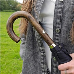 L893-01 Black (Черный) Зонт женский трость Fulton