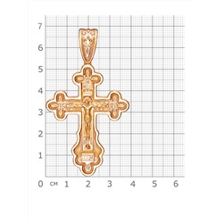 Крест из серебра литье золоченое