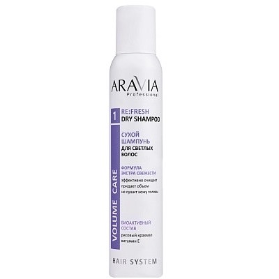 ARAVIA PROF Шампунь СУХОЙ д/светлых волос Re:Fresh Dry 200 мл