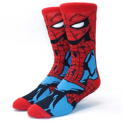 29460 Marvel Comics | Носки "Человек Паук", р-р 38-44 (красный/голубой сжаты кулаки)