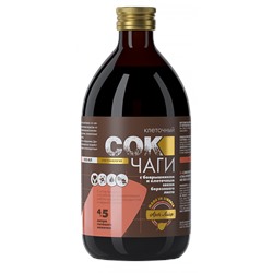 Сок Чаги клеточный с боярышником и соком березового листа, 450 мл.