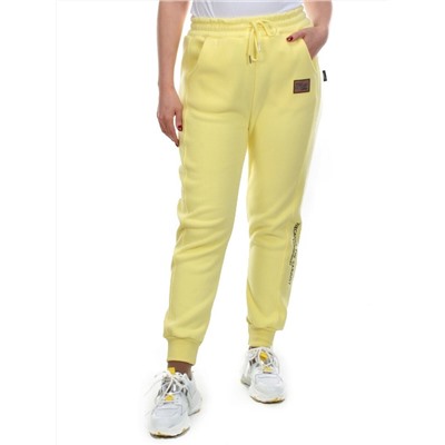 01 YELLOW Брюки спортивные женские на флисе (100% хлопок) 7986