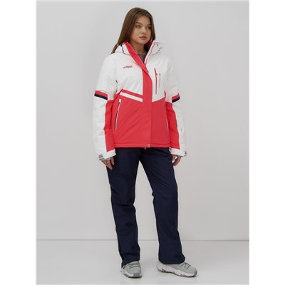 Горнолыжный костюм женский зимний УЦЕНКА белого цвета 02804Bl