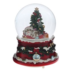GAEM Фигурка декоративная "Рождество" в стекл шаре (муз, вьюга, АААх3, н/п), L11 W11 H14,5 см