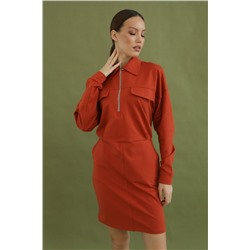 Платье женское 21-302L3-22 терракотовый