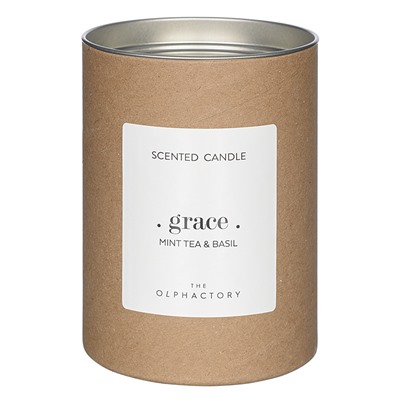 Свеча ароматическая The Olphactory, Grace, Mint tea&Basil (новая), 40 ч