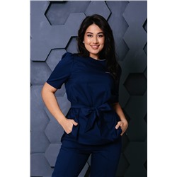 Блуза медицинская женская 3-80-04-1 / ADVA Темно-синяя (28F,0F)