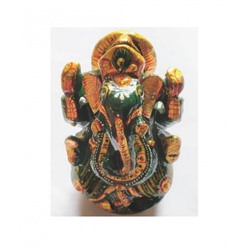 Жадеитовая статуэтка Ганеши, Margaj Green Jade Ganesha idol, произв. Kalyan Puja
