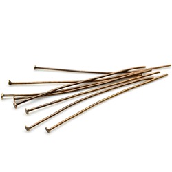Пины-штифты 50*0,8мм цв.медный, упаковка 25пар.