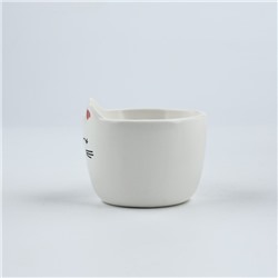 Чайная пара из керамики «Кошечка»: кружка 200 мл, блюдце, ложка