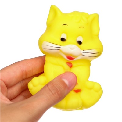 Игрушка для ванны «Котик», с пищалкой, цвет МИКС