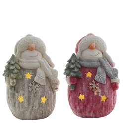 GAEM Фигурка декоративная "Снеговик" (подсвет, 3хААА н/п), L25 W20 H39 см, 2в.