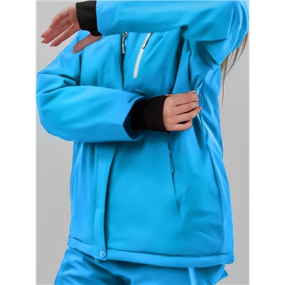 Горнолыжная куртка женская зимняя синего цвета 7015_1S