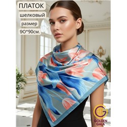 Платок шелковый "Тюльпаны" Арт 9062/9