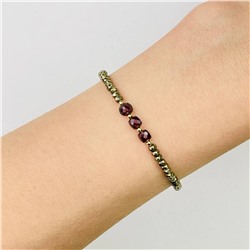 Радуга Самоцветов Браслет из Пирита и Граната