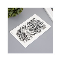 Переводная тату на тело чёрная «Предвестник», 12×19 см