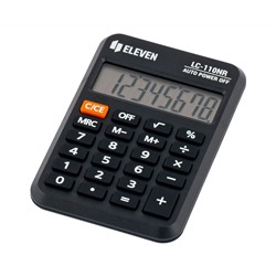 Калькулятор карманный Eleven LC-110NR, 8 разрядов, питание от батарейки, 58*88*11мм, черный