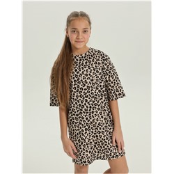 Платье домашнее "Леопард" Коричневый девочка