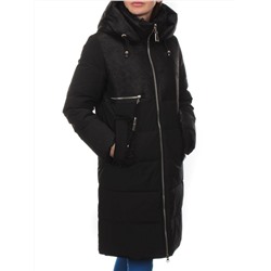 C1071 BLACK Пальто зимнее женское (200 гр. холлофайбер)