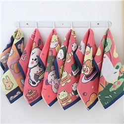 Gauze cartoon children's sweat towel, wholesale