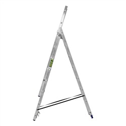 Лестница, 3 х 8 ступеней, алюминиевая, трехсекционная, Сибртех