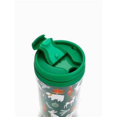 Термокружка новогодняя со вставкой «Новогодние животные», 250 мл