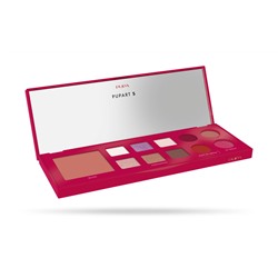 2 PUPA  Палетка для макияжа PUPART S тон 003 Коричневый и фиолетовый
