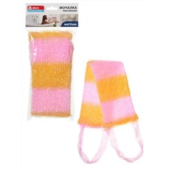 Мочалка для тела "Мочало банное", полосатая, ППР, 45х12см