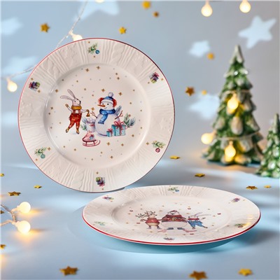 НАБОР ТАРЕЛОК ОБЕДЕННЫХ LEFARD "WINTER STORY" 2 ШТ. 26,5 СМ (КОР=12НАБ.)
