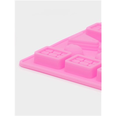 Форма для мармелада «Сладкоежка», силикон, 19.5×13.6×1 см, 45 ячеек, МИКС