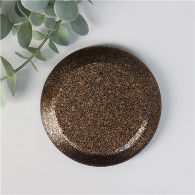 Подставка для благовоний полистоун «Рука - Чин мудра», бронза, 9.8×9.8×1 см